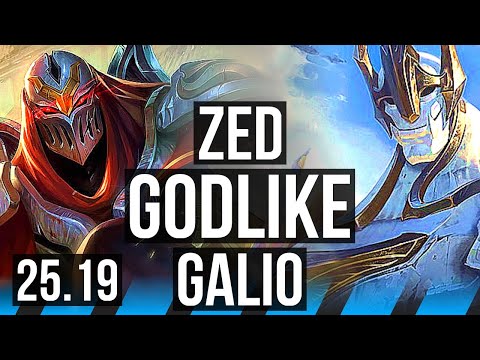 ZED vs GALIO (MID) | 10/1/16, Godlike | KR Master | 25.19