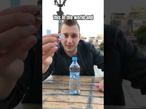 Coin thru bottle magic trick!