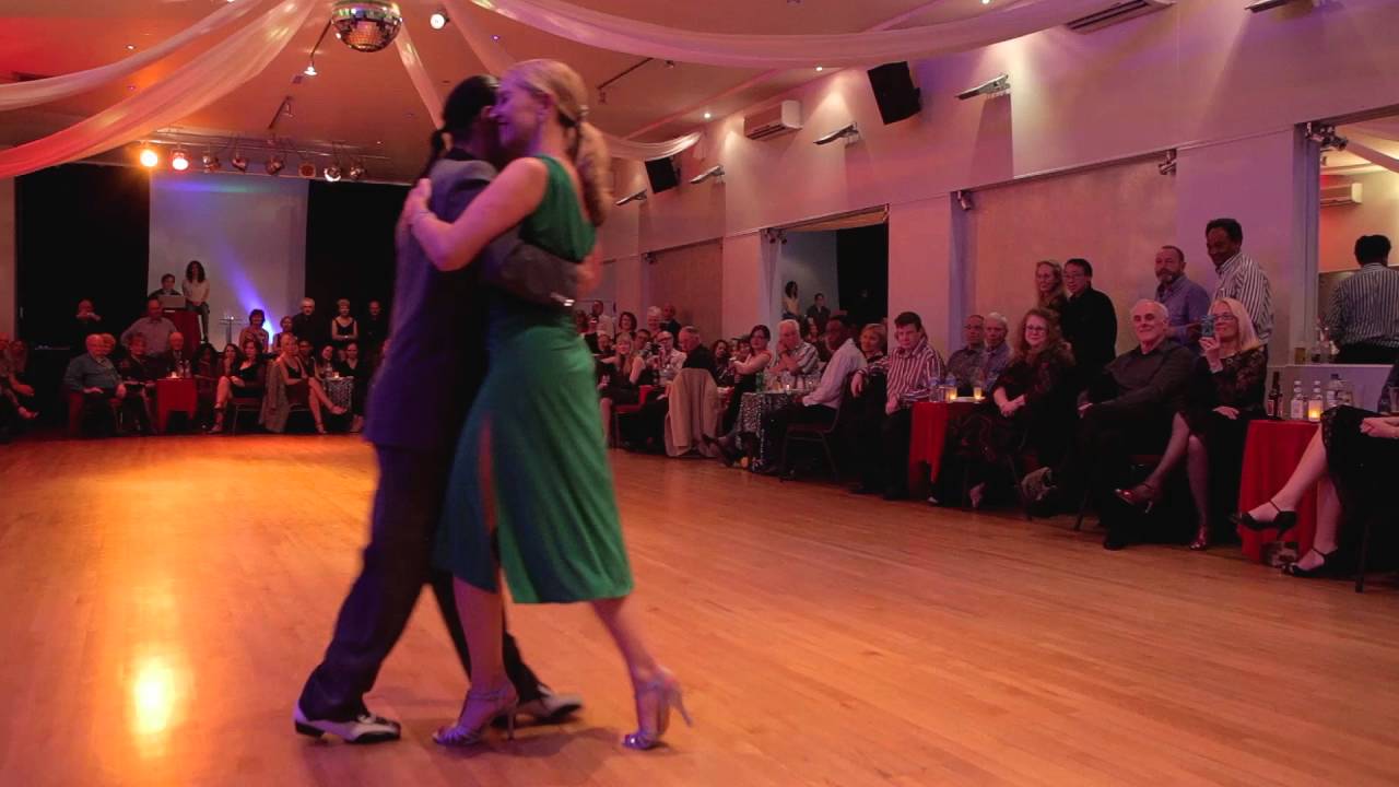 Pablo Nievas and Bridget Mayer dance at 'La Perla' Milonga