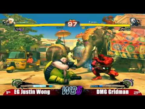 EG Justin Wong vs DMG Gridman WB5 SSF4 Singles
