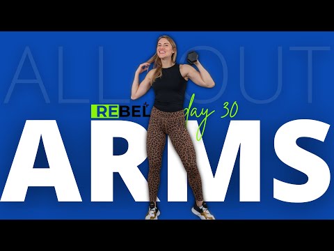 BICEPS & TRICEPS | REBEL Day 30 | 20 min Arms Workout with Dumbbells