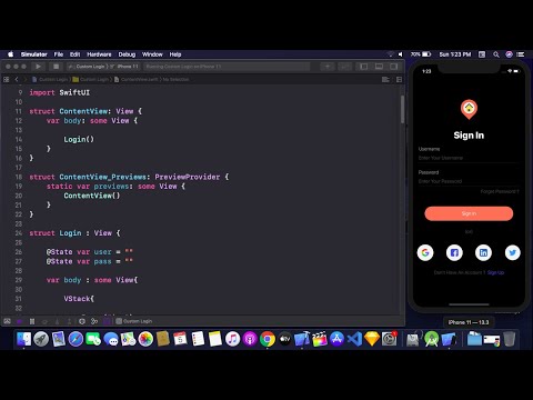 Login Screen Using SwiftUI - Designing Login Screen UI Using SwiftUI - SwiftUI Tutorial