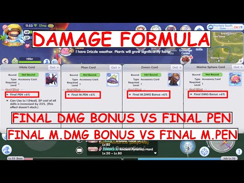 Formula ROX! Final DMG Bonus? Final M.DMG Bonus?  Final PEN? Final M.PEN? RAGNAROK X NEXT GENERATION