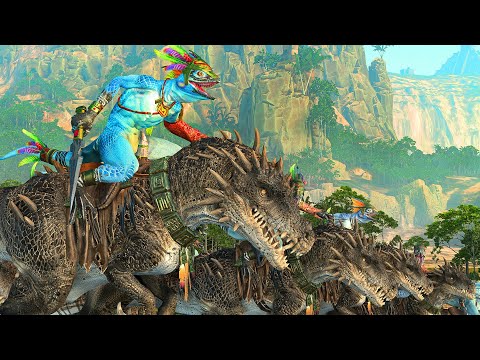 LIZARDMEN vs VAMPIRE COAST - Lustria Rises - Massive Warhammer TotalWar cinematic battle