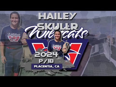 2024 Hailey Skullr 🥎Pitcher and First Base, Softball Skills Video Wildcats DelCampo