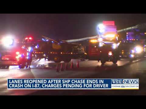 In high-speed chase, driver crashes through guardrail on I-87