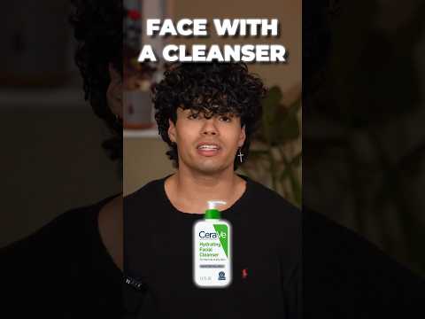 How to wash your face with a cleanser🧼…#shorts