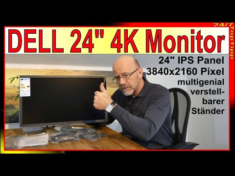 DELL 2415Q ✔ 24 Zoll 4K Monitor [ Höhen verstellbar ] Unboxing Review u. erster Eindruck - 24/7 Tipp