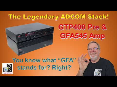 A quick review and overview of a vintage ADCOM stack. I will tell you what "GFA" stands for!