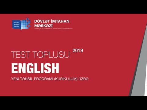 İngilis Dili yeni 2019 test toplusu ( 1-ci hissə) CAVABLAR | HD