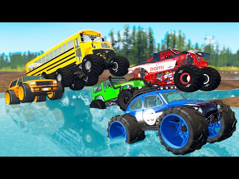 Monster Trucks Mud Battle #1 - Beamng drive