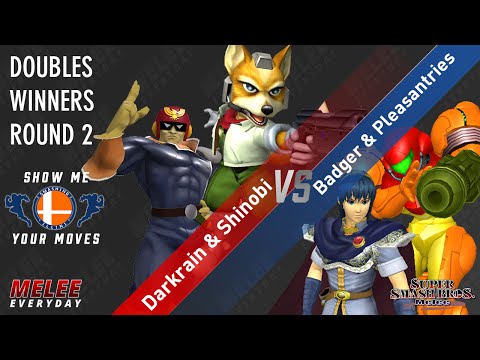 SMYM 17 - Darkrain & Shinobi (Fox,Falcon) vs. Badger & Pleasantries (Marth,Samus) - SSBM - Dbls, WR2