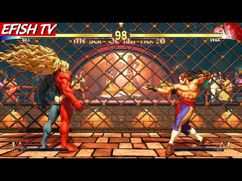 Gill vs Vega (Hardest AI) - Street Fighter V