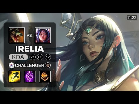 Irelia Top vs Renekton - KR Grandmaster - Season 11 Patch 11.22