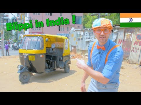 Blippi in India | Learning About the Rickshaw Tuk Tuk for Kids
