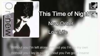 This Time of Night with lyrics by New Order