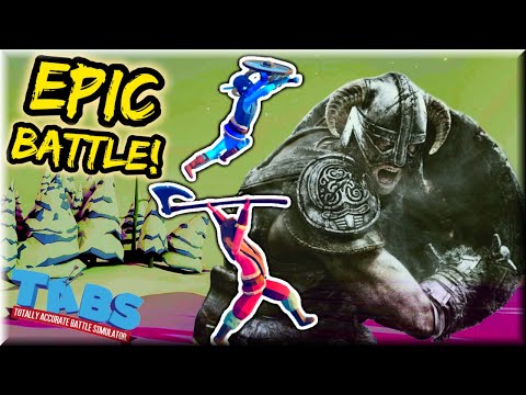 Epic Battle! Dragonborn(Skyrim)🐲 vs Every Unit(almost) - TABS Original Mod Team Border update