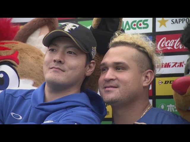 ファイターズ・有原投手・アルシア選手ヒーローインタビュー 2018/7/31 F-M