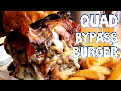 Eating a Quadruple Bypass Burger in 1:05 | Furious Pete