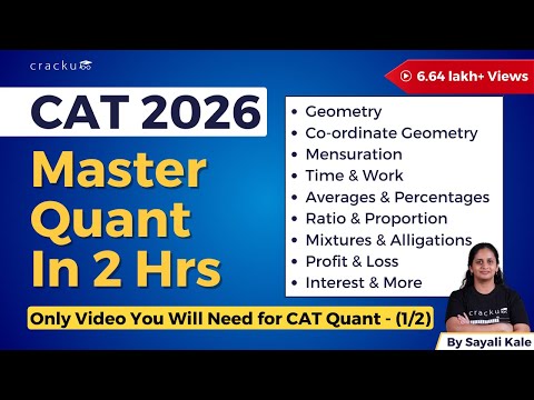 CAT 2026 Quant Complete Revision Part-1 | Master Full Quant in 2 Hrs | Cracku CAT Revision Playlist