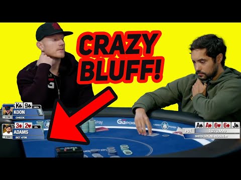 Timothy Adams All-in Bluff with 3-High vs Jason Koon!