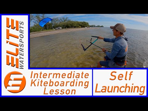 Intermediate Kiteboarding Lesson - Self Launching