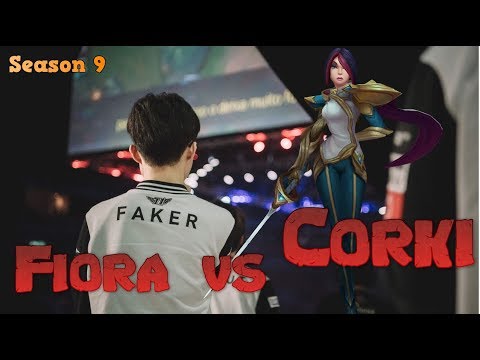 Faker - Fiora vs Corki Mid - LoL Season 9 KR Ranked | League of Legends Replays