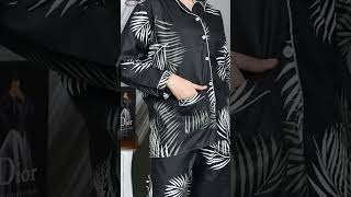 Download lagu Baju Tidur Piyama Wanita/Cewek Pajamas Dewasa Katun Motif Daun Big Coco PP Lengan Panjang Kekinian mp3