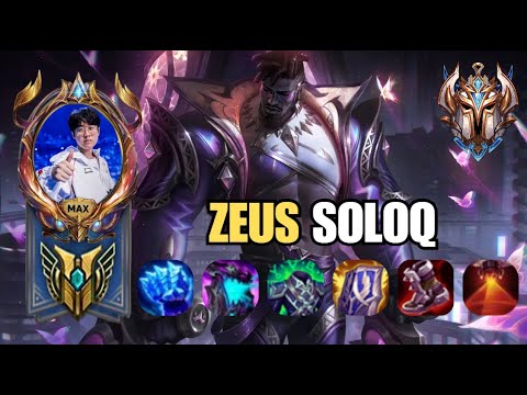 T1 Zeus Destroys Top Lane with K'Sante! | High-ELO Solo Queue Gameplay