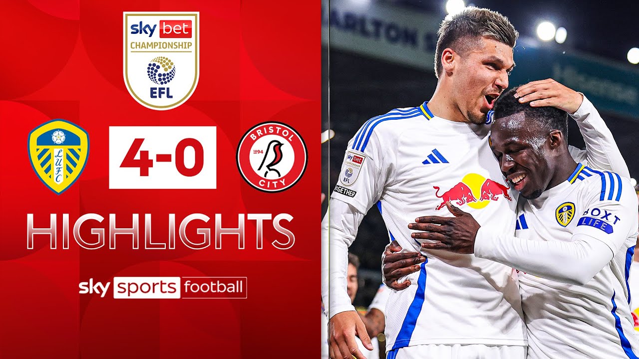 Leeds HAMMER Bristol City to close in on title 🏆 | Leeds 4-0 Bristol City | Championship Highlights