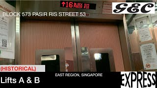 (HISTORICAL) HDB Block 573 Pasir Ris || GEC Express Lift