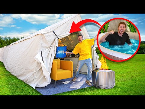 Ultimate MEGA TENT Overnight Survival Challenge!