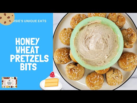 Soft Baked Honey Wheat Pretzels Balls w/ Cinnamon Cream Cheese Dipping Sauce