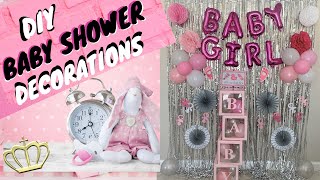 DIY Baby Girl Shower Decorations |Girls Baby Shower Decor