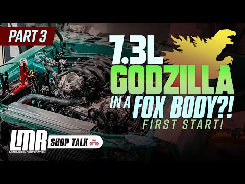 7.3L Godzilla Fox Body Swap | EP: 3 We Did It! First Startup!