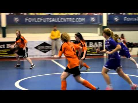 LOCAL DERRY SPORT,Foyle Belles v Mid Ulster video In the Foyle Futsal Center