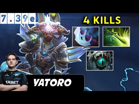 Yatoro Medusa Safelane 4 Kills - Dota 2 Patch 7.39e Pro player Full Gameplay