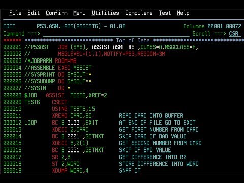 MVS 3.8 - Installing and using the Assist Assembler - M17