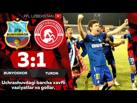 Coca-Cola Superliga. 23-tur BUNYODKOR — TURON 3:1