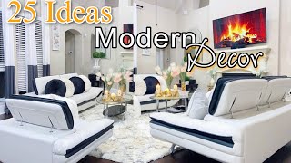 25 Modern Living Room Decorating Ideas | DECORATE WITH ME | MODERN GLAM HOME DECOR | MARATHON