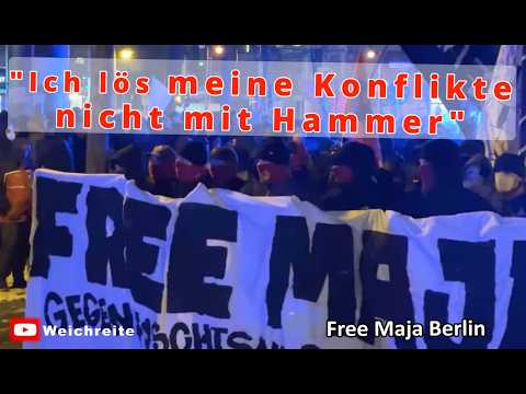 "Free Maja" Antifa Demo + damaged car Berlin Verdict 4.2.26