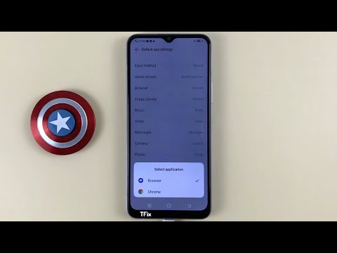 How to change the default browser, messaging, and phone applications on Vivo Y20 Android 10