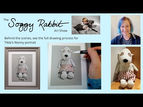 Complete portrait demonstration - drawing, ink pen, shading, and highlights.