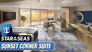 Star of the Seas | Sunset Corner Suite Walkthrough Tour | Royal Caribbean 2025 | 4k