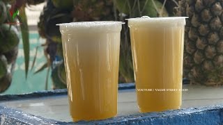 How to Make PINEAPPLE JUICE Recipe || Fresh Pineapple Fruit Juice in Minutes || Indian Street Food