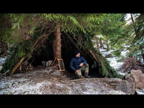 Am dormit singur în pădure iarna la -8 C