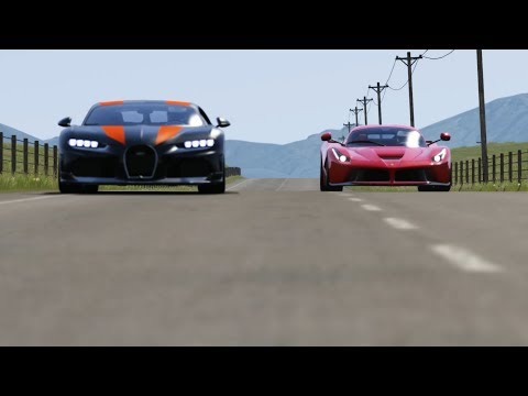 Bugatti Chiron Super Sport 300+ vs Ferrari LaFerrari at Highlands