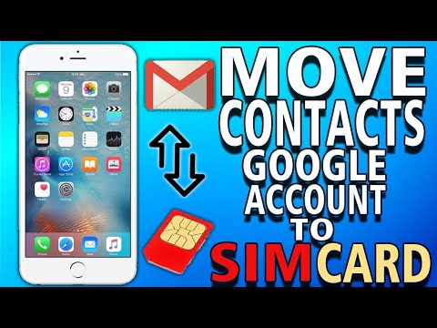 How To Move Contacts From Google Account To SIM Card (How To Copy Contacts From Google To SIM Card)