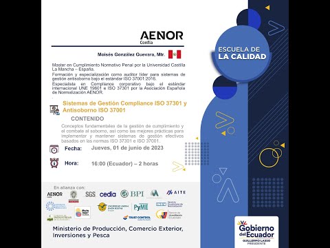 Sistemas de Gestión Compliance ISO 37301 y Antisoborno ISO 37001 / AENOR(ESP)