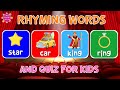 Rhyming Word Quiz for Kids | 4K